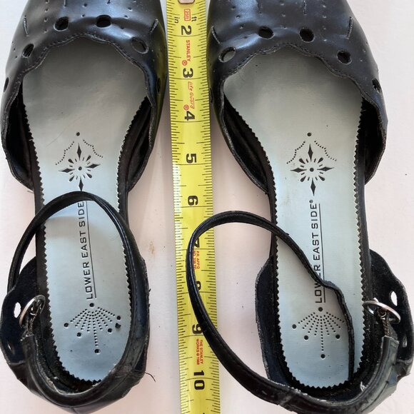 Lower East Side 8W Black Flat Dress Shoes - Picture 5 of 9